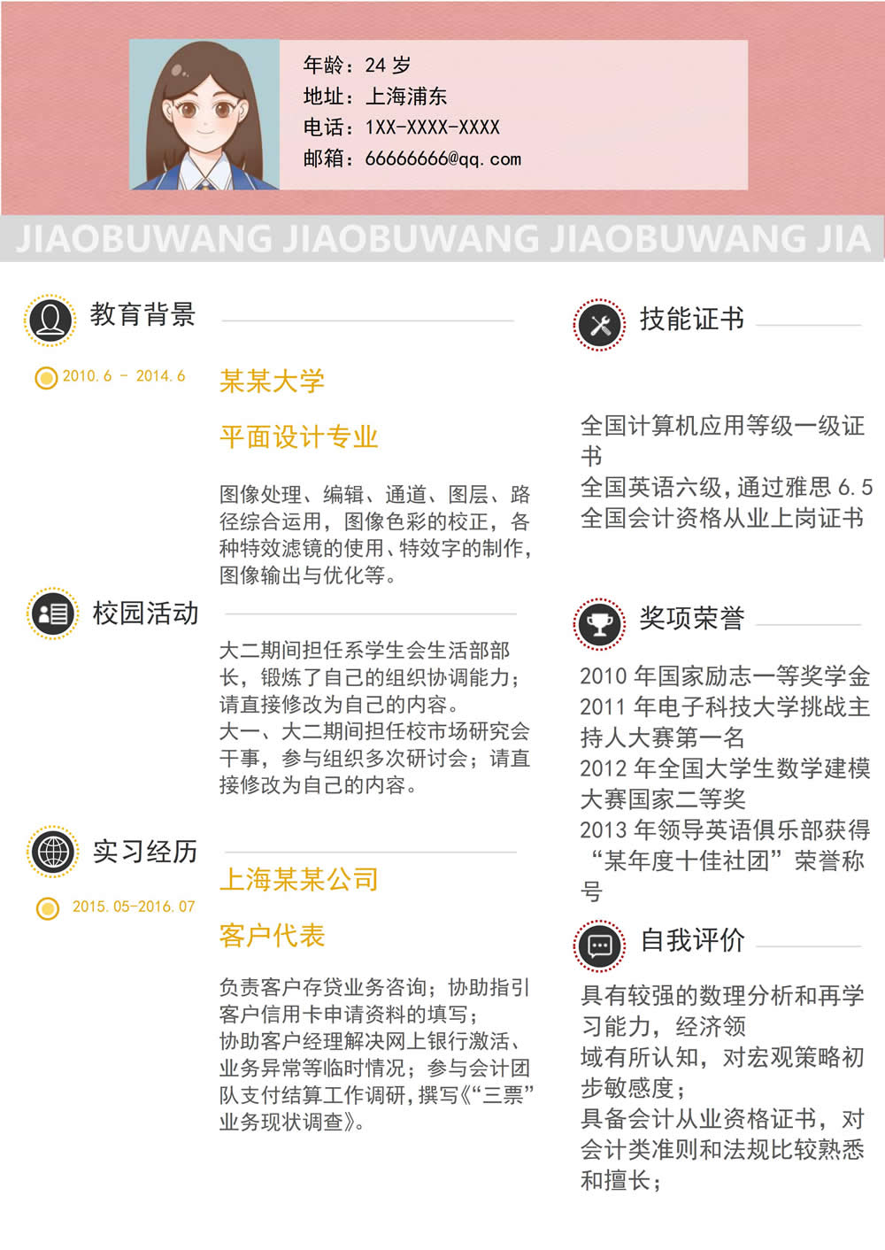 經(jīng)典粉色時尚應屆畢業(yè)實習生簡歷Word模板.jpg